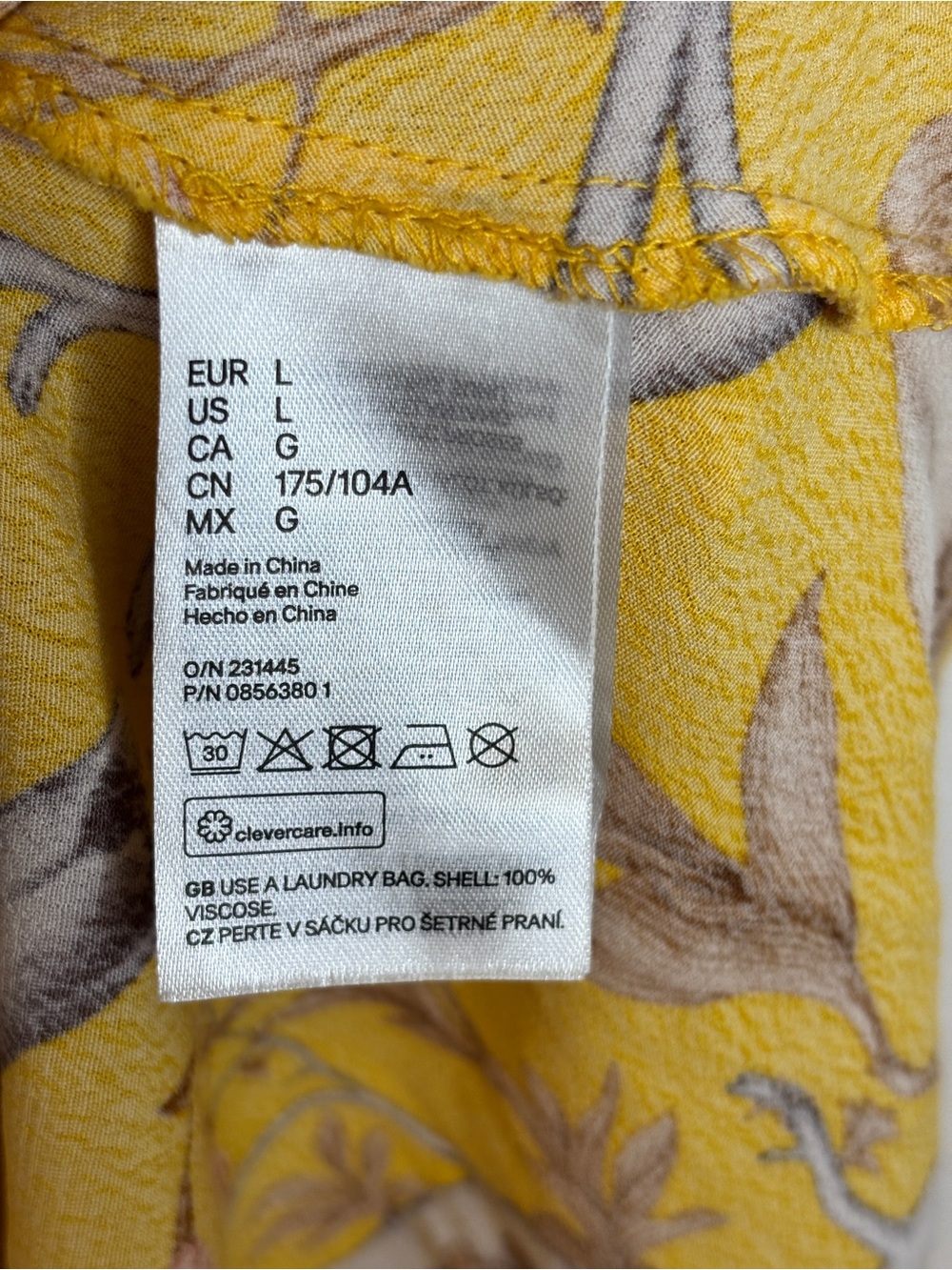 NWT Johanna Ortiz x H&M Yellow Floral Crepe Dress Size L - Picture 16 of 16